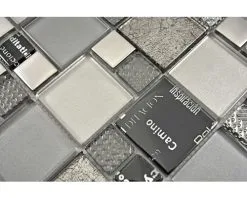 Glasmozaïek XCM MC529 Zilver/grijs/zwart 29,8x29,8 Cm -Vloertegels Winkel DV 8 10021320 04 4c NL 20190409221653