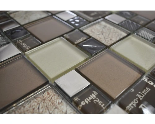 Glasmozaïek XCM MC539 Zilver/beige/bruin 29,8x29,8 Cm 4 Glasmozaïek XCM MC539 Zilver/beige/bruin 29,8x29,8 Cm - Afbeelding 2