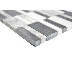 Natuursteen Mozaïek XNM BC449 Zwart/wit/grijs 30x30 Cm -Vloertegels Winkel DV 8 10021330 03 4c NL 20190411051700