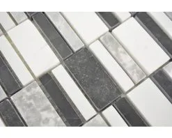 Natuursteen Mozaïek XNM BC449 Zwart/wit/grijs 30x30 Cm -Vloertegels Winkel DV 8 10021330 04 4c NL 20190409221653