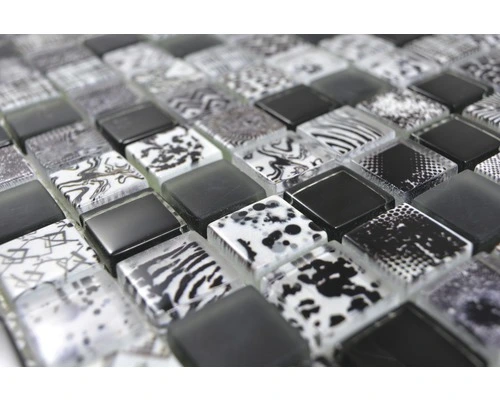 Glasmozaïek XCM JT03 Zwart 29,8x29,8 Cm 6 Glasmozaïek XCM JT03 Zwart 29,8x29,8 Cm - Afbeelding 4