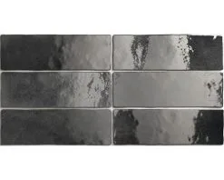 Wandtegel Handvorm Graphite 6,5x20 Cm