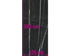 XXL Wandtegel Scandium Black Gepolijst 120x260 Cm 7 Mm