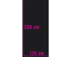XXL Wandtegel Zwart Mat 120x260 Cm 6 Mm