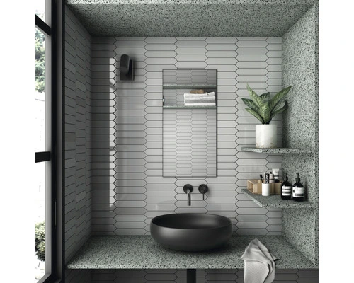 Wandtegel Handvorm Traffic Quick Silver 5x25 Cm 5 Wandtegel Handvorm Traffic Quick Silver 5x25 Cm - Afbeelding 3