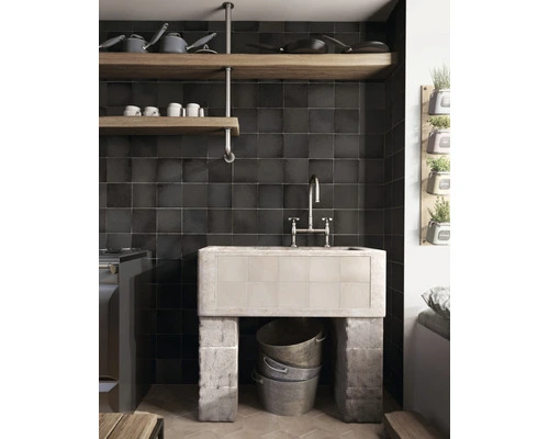 Wandtegel Lava Black Coal 13,2x13,2 Cm 6 Wandtegel Lava Black Coal 13,2x13,2 Cm - Afbeelding 4