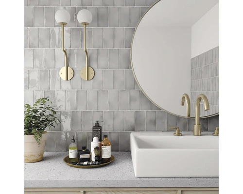 Wandtegel Handvorm Artcore Grey 7.5 X 15 Cm 4 Wandtegel Handvorm Artcore Grey 7.5 X 15 Cm - Afbeelding 2