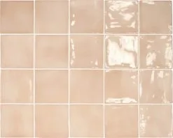 Wandtegel Handvorm Artcore Pink 10 X 10 Cm