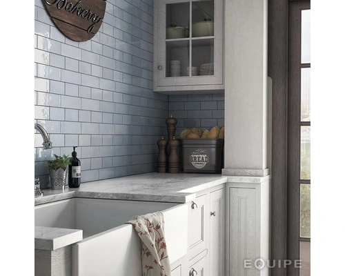 Wandtegel Handvorm Villa Lichtblauw 20 X 6,5 Cm 4 Wandtegel Handvorm Villa Lichtblauw 20 X 6,5 Cm - Afbeelding 2