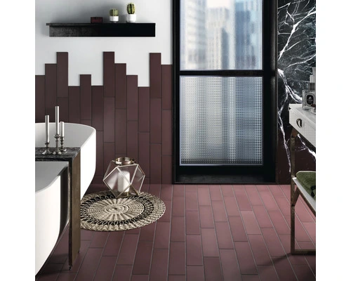 Wand- En Vloertegel Omboly Oxblood 9,2x36,8 Cm 4 Wand- En Vloertegel Omboly Oxblood 9,2x36,8 Cm - Afbeelding 2