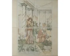 Wandtegel Toscana Iris 4-delig 50 X 80 Cm