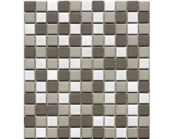 Keramisch Mozaïek BM 500 Wit/grijs Mix 30,5x33 Cm