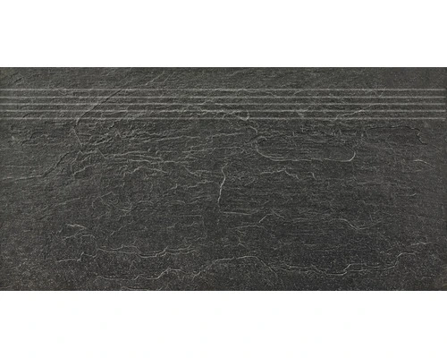 Wand- En Vloertegel Cliff Zwart Trede 30x60 Cm 3 Wand- En Vloertegel Cliff Zwart Trede 30x60 Cm