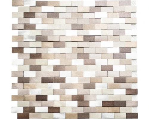 Aluminium Mozaïek A562 Zilver/koper Mix 30,1x30,4 Cm 3 Aluminium Mozaïek A562 Zilver/koper Mix 30,1x30,4 Cm