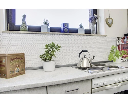 Keramisch Mozaïek Hexagon Uni Wit Glans 26x30 Cm 11 Keramisch Mozaïek Hexagon Uni Wit Glans 26x30 Cm - Afbeelding 9