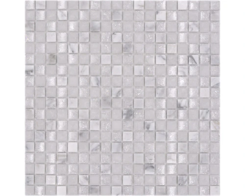 Glasmozaïek Chrystal XIC 1011 Wit Mix Craquelé/gebroken Glas 30,5x30,5 Cm 3 Glasmozaïek Chrystal XIC 1011 Wit Mix Craquelé/gebroken Glas 30,5x30,5 Cm