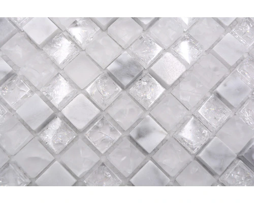 Glasmozaïek Chrystal XIC 1011 Wit Mix Craquelé/gebroken Glas 30,5x30,5 Cm 11 Glasmozaïek Chrystal XIC 1011 Wit Mix Craquelé/gebroken Glas 30,5x30,5 Cm - Afbeelding 9