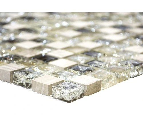 Glasmozaïek Chrystal XIC 1052 Grijs/groen Mix Craquelé/gebroken Glas 30,5x30,5 Cm 4 Glasmozaïek Chrystal XIC 1052 Grijs/groen Mix Craquelé/gebroken Glas 30,5x30,5 Cm - Afbeelding 2