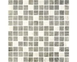 Glasmozaïek CW 314 Grijs/bruin 30x30 Cm