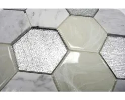 Glasmozaïek HXN 88 Grijs/zilver 26,5x30,5 Cm -Vloertegels Winkel DV 8 6236869 02 4c NL 20190103124653