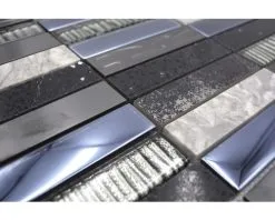 Glasmozaïek NIGHT 58X Zwart/zilver 29,8x29,8 Cm -Vloertegels Winkel DV 8 6236872 03 4c DE 20210308114948