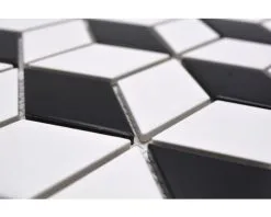 Keramisch Mozaïek POV 09 Zwart/wit 26,6x30,5 Cm -Vloertegels Winkel DV 8 6236874 03 4c DE 20211020134646