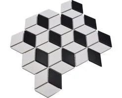 Keramisch Mozaïek POV 09 Zwart/wit 26,6x30,5 Cm -Vloertegels Winkel DV 8 6236874 04 4c DE 20211029191312