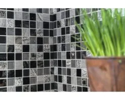 Glasmozaïek XCM HQ24 Zwart/zilver/wit 30x30 Cm -Vloertegels Winkel DV 8 6236908 06 4c DE 20190103131656