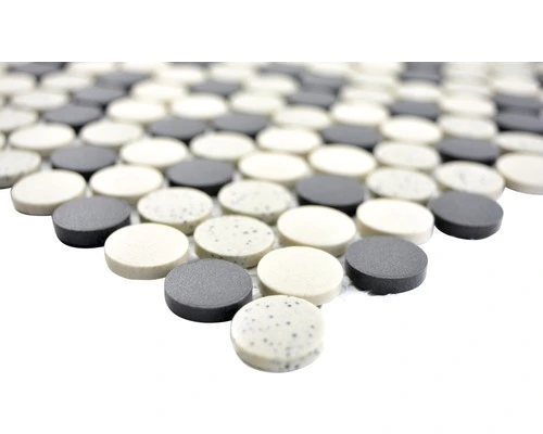 Keramisch Mozaïek CU K210 Zwart/crème 30,5x31,5 Cm Antislip 4 Keramisch Mozaïek CU K210 Zwart/crème 30,5x31,5 Cm Antislip - Afbeelding 2