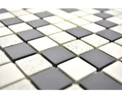 Keramisch Mozaïek CU QR210 Zwart/crème 30,25x33,0 Cm Antislip -Vloertegels Winkel DV 8 6509726 02 4c DE 20171206011638