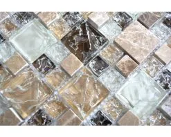 Glasmozaïek XIC K1453 Emperador Beige/bruin Craquelé/gebroken Glas 30,5x30,5 Cm -Vloertegels Winkel DV 8 6509813 04 4c DE 20171206035213
