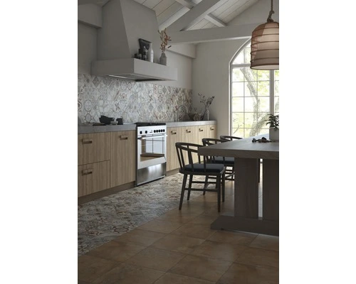 Wand- En Vloertegel Cementino Rosso Matenmix 34x34 Cm 4 Wand- En Vloertegel Cementino Rosso Matenmix 34x34 Cm - Afbeelding 2