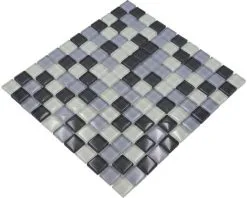 Glasmozaïek XCM 8125 Grijs/zwart/wit 30,5x32,5 Cm -Vloertegels Winkel DV 8 7262020 05 4c DE 20210227221653