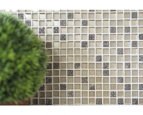 Glasmozaïek Crystal XCM M950 Zilver/bruin 30,5x32,5 Cm 7 Glasmozaïek Crystal XCM M950 Zilver/bruin 30,5x32,5 Cm - Afbeelding 5