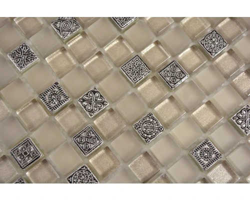 Glasmozaïek Crystal XCM M950 Zilver/bruin 30,5x32,5 Cm 8 Glasmozaïek Crystal XCM M950 Zilver/bruin 30,5x32,5 Cm - Afbeelding 6