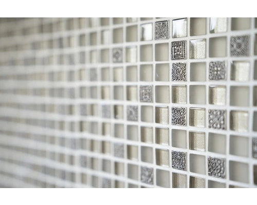 Glasmozaïek Crystal XCM M950 Zilver/bruin 30,5x32,5 Cm 10 Glasmozaïek Crystal XCM M950 Zilver/bruin 30,5x32,5 Cm - Afbeelding 8