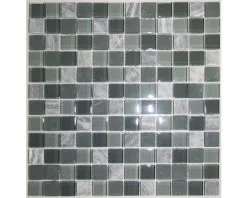 Glasmozaïek Canaria Grijs 30x30 Cm