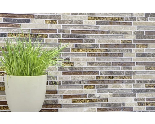 Glasmozaïek Crystal Bruin/goud 30x34 Cm 10 Glasmozaïek Crystal Bruin/goud 30x34 Cm - Afbeelding 8