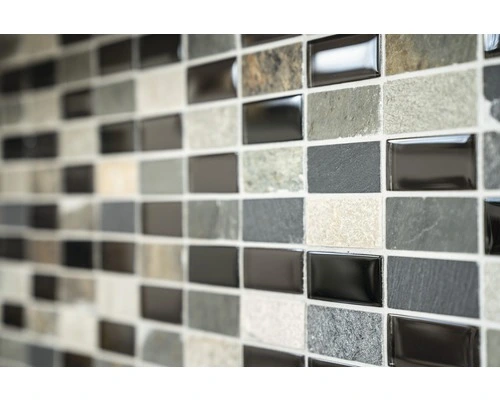 Glasmozaïek Crystal Grijs/zwart/beige 31x32,5 Cm 7 Glasmozaïek Crystal Grijs/zwart/beige 31x32,5 Cm - Afbeelding 5