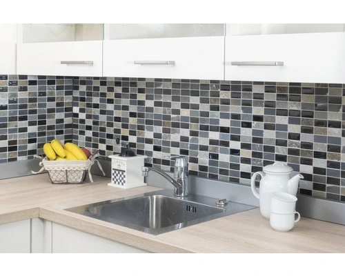 Glasmozaïek Crystal Grijs/zwart/beige 31x32,5 Cm 5 Glasmozaïek Crystal Grijs/zwart/beige 31x32,5 Cm - Afbeelding 3