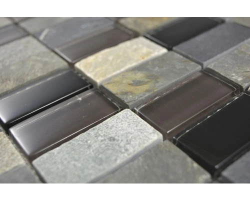 Glasmozaïek Crystal Grijs/zwart/beige 31x32,5 Cm 9 Glasmozaïek Crystal Grijs/zwart/beige 31x32,5 Cm - Afbeelding 7